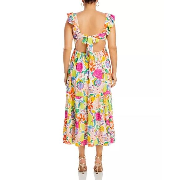 AQUA Fruit Floral Maxi Dress - Exclusive Size‎ Large Sundress - Picture 7 of 14